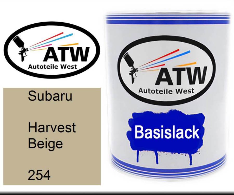 Subaru, Harvest Beige, 254: 1L Lackdose, von ATW Autoteile West.